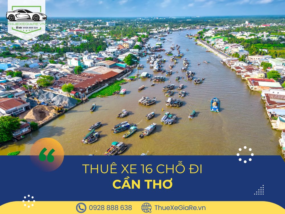 Xe 16 chỗ đời mới cho thuê đi Cần Thơ, không gian rộng rãi, ghế ngồi thoải mái, phù hợp đoàn du lịch và công ty
