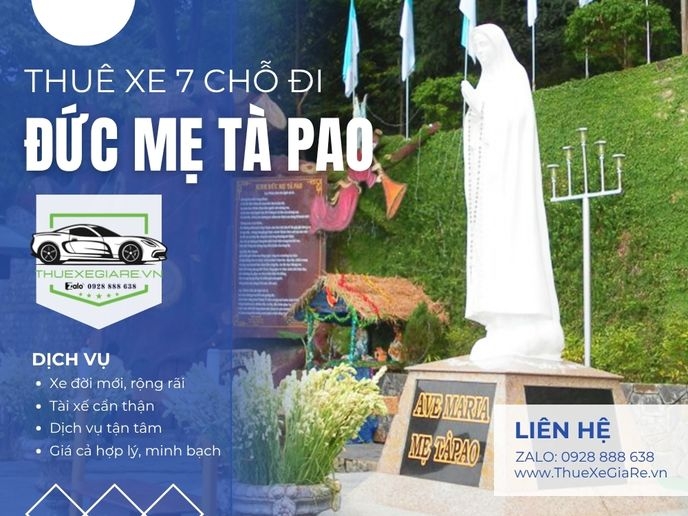 Thuê xe 7 chỗ đi Đức Mẹ Tà Pao